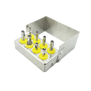 Kit de 8 forets trephines pour implants dentaires, en acier inoxydable plaqué or plasma, certifié CE ISO, fabricant OEM Java Surgical JS-DLI-004 - Product Image 4