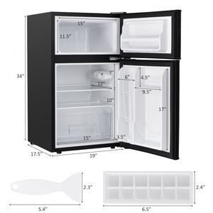 Mini Refrigerador Compacto de Acero Inoxidable de 3.2 Pies Cúbicos, Enfriador Portátil de Bajo Consumo para Hoteles - Product Image 6
