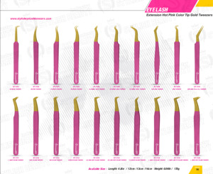 Pince à épiler professionnelle en acier inoxydable pour extensions de cils, avec grip diamanté, emballage boîte individuelle pour une préhension parfaite des cils - Product Image 6