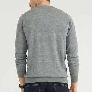 <b>Mens</b> Winter <b>Grey</b> Long Sleeve <b>Fleece</b> Crew Neck T-Shirt with Digital Printing Lightweight Breathable Casual Daily Wear - Product Image 3