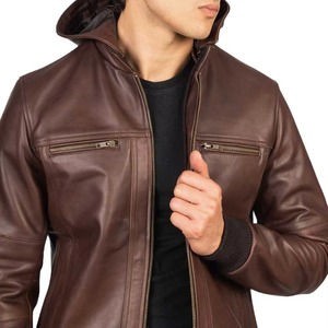 Veste en cuir pour homme, nouvelle mode, coupe-vent, en vente, best-seller - Product Image 3