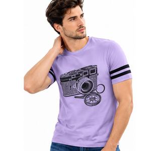 Camiseta de algodón para hombre, uso diario, tela suave premium, logotipo personalizado, ropa OEM ODM, proveedor de fábrica, camiseta de cuello redondo de algodón para hombre - Product Image 3