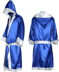 Vestido de boxe unissex para artes marciais, traje de tecido de cetim unissex personalizado de alta qualidade para boxe, roupa de boxe e muay thai