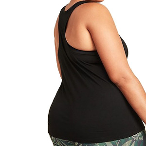 Camiseta sin mangas para mujer, al por mayor, tallas grandes, de tela de jersey de poliéster/algodón ecológica, de secado rápido, antipilling, transpirable y personalizable. - Product Image 4