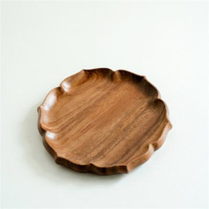 Oval <b>plate</b> Round Wooden Serving Tray Handmade Bohemian Engraved Design Solid Color Dishes & <b>Plates</b> Round Wooden - Product Image 4