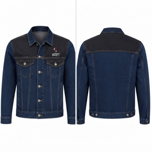 2026 <b>Men</b> Denim <b>Jacket</b> Washed Cotton Casual Button Closure Long Sleeves Fold Collar Functional <b>Utility</b> Spring Windproof - Product Image 3