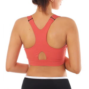 High Quality Pakistan Made Simple Front Logo Plus Size Breathable Women's Yoga Gym Sports Bras OEM/ODM Service High Support - Product Image 2