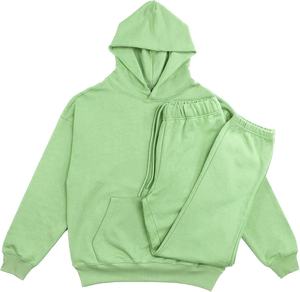 ชุดเซ็ตเสื้อฮู้ดดี้และกางเกงวอร์มทรงโอเวอร์ไซส์ ผ้าโพลีเอสเตอร์/คอตตอน คุณภาพสูง กันน้ำ ระบายอากาศได้ดี สไตล์สตรีทแวร์ สำหรับผู้ชาย - Product Image 2