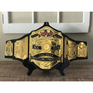 Unisex Leather Champion <b>Belt</b> with Eagle Emblem and Gold <b>Tone</b> Plates for Martial Arts and Sports Awards - Product Image 5
