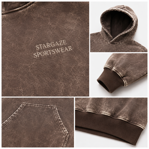 เสื้อฮู้ดดี้โอเวอร์ไซส์ Stargaze Sportswear ผ้าฝ้ายเฟรนช์เทอร์รี่ ลุคสบายๆ สำหรับผู้ชาย มีกระเป๋าหน้า - Product Image 6