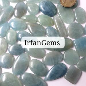 Cabujón de Aguamarina Natural hecho a mano, forma mixta, piedras preciosas de cuarzo sueltas, corte Marquesa, lote de colección al por mayor - Product Image 3