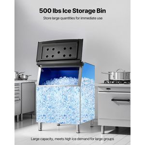 Contenitore per Ghiaccio in Acciaio Inox da 500 LBS per Attrezzature di Refrigerazione per Cucine Commerciali con Caratteristiche Antiscivolo Regolabili - Product Image 2