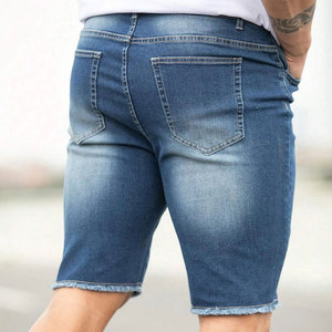 <b>Star</b> Crystal Enterprises Summer Casual Breathable Men's Denim <b>Light</b> Blue Shorts High Street Style Summer Denim Jeans Shorts - Product Image 4