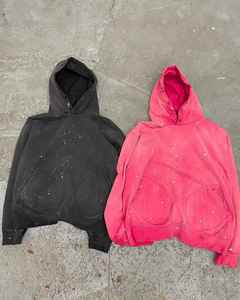 เสื้อฮู้ดดี้สไตล์วินเทจคอลเลคชั่นใหม่ คุณภาพสูง ผลิตจากผ้าฝ้าย 100% เป็นมิตรต่อสิ่งแวดล้อม ระบายอากาศได้ดี รับผลิตแบบ OEM ขายส่ง ออกแบบตามสั่ง สำหรับผู้ชาย - Product Image 1