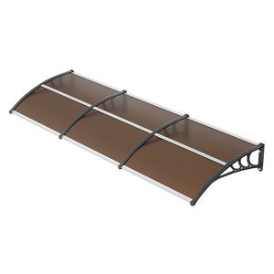 Auvent de fenêtre et de porte en polycarbonate UPF 50+ de 40'' x 120'', abri solaire extérieur pour entrée, auvent pour porte d'entrée, auvent pour fenêtre - Product Image 1