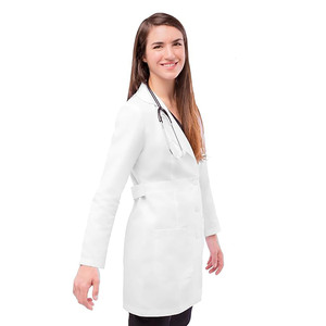 Unisex Classic White Cotton <b>Scrub</b> <b>Sets</b> with Jersey Fabric Needle Detection Professional Medical Nurse Uniform for Hospital Use - Product Image 4