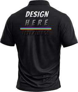 เสื้อโปโลแบบกำหนดเองสำหรับผู้ชาย ออกแบบเสื้อกอล์ฟของคุณเอง พิมพ์/ปักข้อความส่วนตัว - Product Image 2