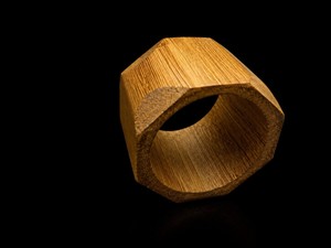 Geometric <b>Wood</b> <b>Napkin</b> <b>Ring</b> 4.5cm Modern Eco-Friendly Table Accessory for Wedding Decor - Product Image 1