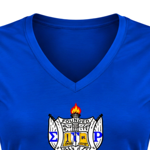 Camiseta Deportiva Personalizada con Cuello en V para Mujeres de la Hermandad Griega Sigma Gamma Rho, Camiseta Deportiva de Manga Corta para Gimnasio y Fitness, Ropa al por Mayor - Product Image 3