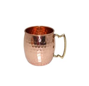 Quality Eco-Friendly Brass and Stainless Steel Hammered <b>Mug</b> with Copper Plating Polished Finish Handle and Straw in Bulk - Product Image 1
