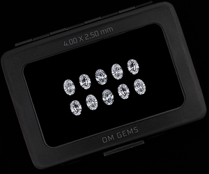 OM GEMS 4.0 X 2.5 MM Diamant de laboratoire ovale taillé, diamant en vrac pour grossistes, pureté E-F, clarté VVS-VS pour bijoux - Product Image 3