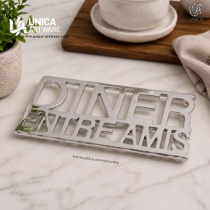 UNICA Aluminum <b>Rectangle</b> <b>Placemat</b> Modern Design Durable Non-Toxic Heat Resistant Table Mat for Kitchen Decor - Product Image 5
