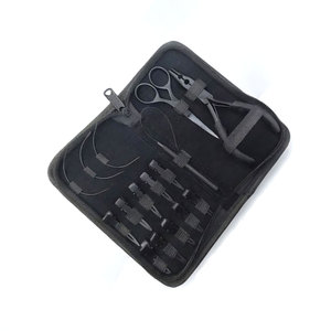 Juego de Pinzas para Extensiones de Cabello con Anillo Micro Nano Negro Mate y Kit de Herramientas de Maquillaje con Aguja Profesional para Extensiones de Cabello - Product Image 5