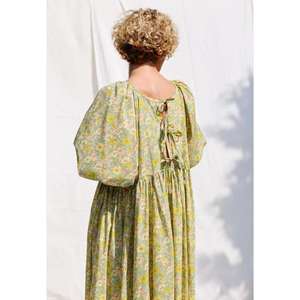 Vestido Maxi de Verano para Uso Diario, Cuello en V, Corte Holgado, Tela Transpirable de Primera Calidad, Cintura Natural, Antiarrugas, 100% Algodón de Alta Calidad - Product Image 5