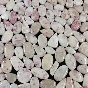 Magnifique Cabochon en Cinabre Rose de Haute Qualité pour la Décoration d'Ongles, Pierre Précieuse en Vrac 20-50mm, Vente en Gros - Product Image 1