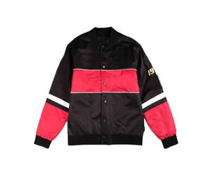 Chaquetas universitarias de satén de alta calidad para hombres Nueva llegada Chaqueta de moda abotonada personalizada para hombres - Product Image 1