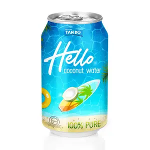 Nouvelle marque Tropicoco boisson à l'eau de coco avec pulpe 330mL canette en aluminium du Vietnam naturel biologique