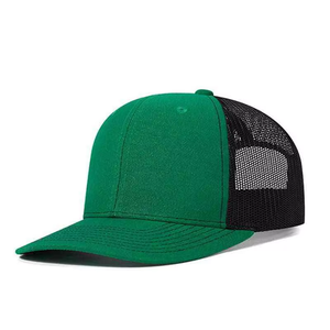 Casquette Trucker Vert Noir en Gros, Structurée à l'Avant, Dos en Maille, Chapeau Snapback Respirant pour Sports de Plein Air, Personnalisation de Marque - Product Image 6