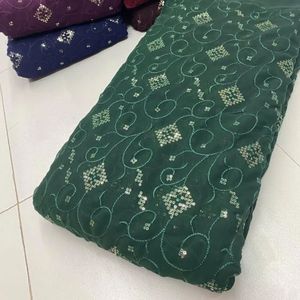 Premium Sequence Embroidery Fabric For Women Fashion Wear Designer <b>Garments</b> Party Wear Dresses Kaftan Abaya Bridal Wear - Product Image 2