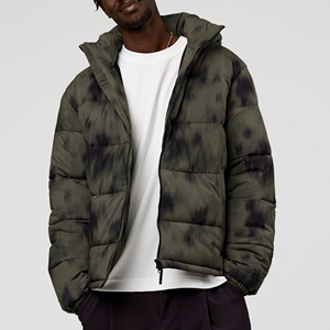 New Launched Camouflage Spring <b>Waterproof</b> Eco-Friendly Polyester Wadding Long Men Unisex Loose <b>Winter</b> Puffer Coat - Product Image 4