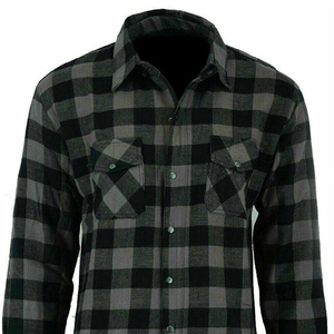 Chemises décontractées d'été pour hommes en flanelle de polyester, col rabattu, options de logo personnalisé, impression numérique, broderie, manches longues, 300g - Product Image 2