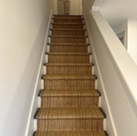 Tapis tissé à la main moderne en jute naturelle de couleur unie, écologique, à tissage épais et tressé pour salon et décoration intérieure