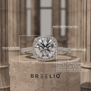 2CT Round Halo Diamond Engagement Ring 14K Yellow Gold Pave Band <b>Bridal</b> Ring Lab Grown Diamond OEM Supplier - Product Image 2