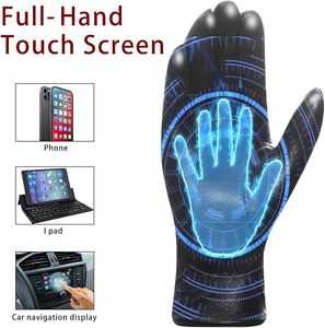 Womens Leather <b>Gloves</b> Winter Warm Fleece Lining <b>Touchscreen</b> Vintage Finished - Product Image 4