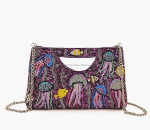 Indian Bohemian Style Designer Large Capacity Handmade <b>Women</b> <b>Messenger</b> <b>Bags</b> Evening Shopping Clutch Beaded Boho Style Wholesale - Product Image 2