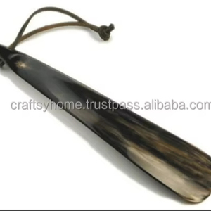 Cuerno de zapato de mango largo de búfalo al por mayor para el hogar más vendido para pieza de Color de cuerno Natural hecho a mano de tamaño personalizado - Product Image 3