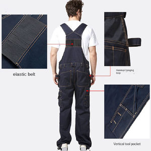 Service OEM, salopettes en coton respirant, nouvelle conception tendance, grandes tailles, meilleur fabricant de vêtements de travail pour hommes - Product Image 2