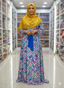 Tela de Voile de Algodón Premium con Estampado Digital Jacquard, Ecológica, para Vestidos de Novia, Estilo Somali Dirac, para Niñas - Product Image 2