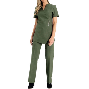 ชุดยูนิฟอร์มช่างเสริมสวย Wexturn ผ้าฝ้ายผสมโพลีเอสเตอร์ ระบายอากาศได้ดี แบบ unisex รับผลิตแบบ OEM สีตามสั่ง - Product Image 2