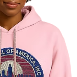Sweat à capuche rose scintillant pour femme, pull décontracté à manches longues, streetwear quotidien, vêtement de mode confortable pour un style de vie tendance - Product Image 2