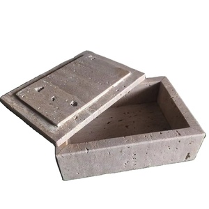 Boîte à bijoux en marbre indien sculptée à la main - Artisanat héritage Cadeau de mariage - Product Image 1