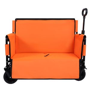 Carrito Plegable Convertible 3 en 1, Resistente, Capacidad de Carga de 500 lb, Carretilla Todoterreno de 180 L con Asiento y Almacenamiento para Acampar - Product Image 4
