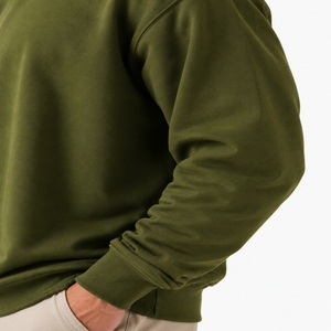 <b>Men</b> Sweatshirt Premium Color Crewneck Heavyweight Streetwear Lifestyle Spring Essential Sweatshirt Casual & Fit <b>Pullover</b> - Product Image 4