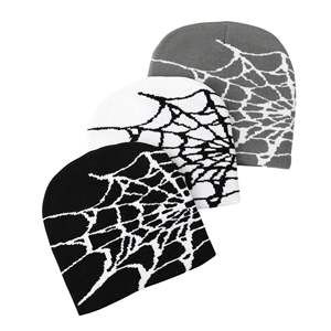 Gorros de Mohair Acrílico/Algodón Elásticos con Puño, de Secado Rápido, con Logotipo Jacquard Personalizado Sublimado y Lazos de Puntos, MOQ Bajo - Product Image 2