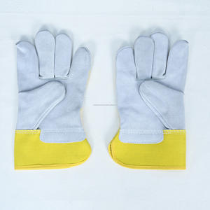 Guantes de Seguridad de Cuero Dividido para Trabajo, Resistentes al Calor y Antideslizantes, Color Personalizado para Uso Industrial en Construcción, Minería y Fábrica - Product Image 3