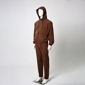 Survêtement coupe-vent d'hiver pour homme, imprimé, uni, doux, respirant, coupe régulière, haute qualité, écologique, 100% coton polyester - Product Image 1